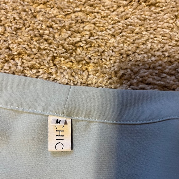 Chicwish - Light Blue Bowknot Cape Sleeves Blouse- Size M - Picture 9 of 12